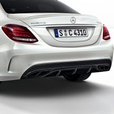 Für Mercedes-Benz C-Klasse Coupe C36 Look Auspuffblenden aus Edelstah