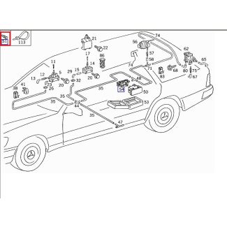 Original Mercedes-Benz Blindstopfen für Verteiler Unterdruckpumpe A1248050244