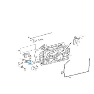 Original Mercedes-Benz Fangband Tür Türfangband Halter Tür Türhalter S-Klasse 140