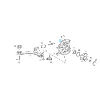 Original Mercedes-Benz Achsschenkel vorne links incl. Ankerblech und Radlager NEU A-Klasse 168
