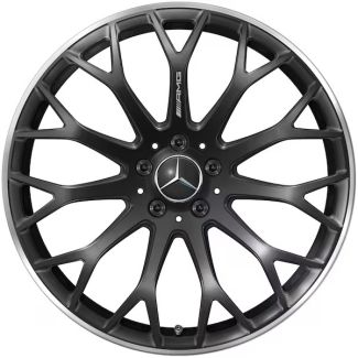 Original Mercedes-Benz AMG Alufelge Schmiederad 9,5 J x 20 ET 61,1 schwarz matt glanzgedreht C-Klasse 206 C63s E Performance Hinterachse A20640132007X71