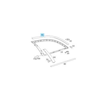 Original Mercedes-Benz Blende Zierblende Leiste Zierleiste Fenster hinten links Laderaum E-Klasse T-Modell 211 S211
