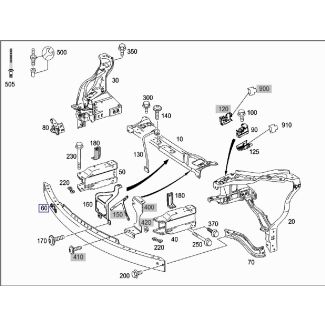 Original Mercedes-Benz Aluträger Stossfänger vorne A2126201500