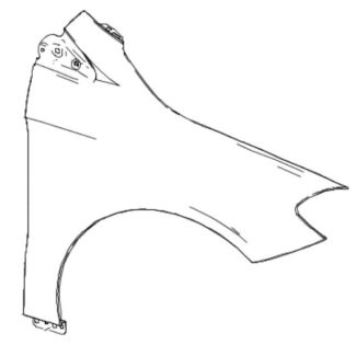 Original Mercedes-Benz Kotflügel vorne links B-Klasse W242 A2428800118