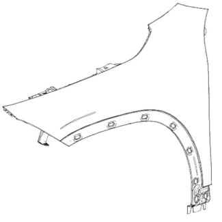 Original Mercedes-Benz Kotflügel vorne links B-Klasse W247 A2478810900