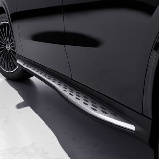 Original Mercedes-Benz Trittbretter in Aluminiumoptik mit Gumminoppen inkl. Befestigungsmaterial GLC X254 C254 A2545203100