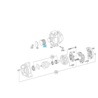 Original Mercedes-Benz RIEMENSCHEIBE FREILAUF LICHTMASCHINE