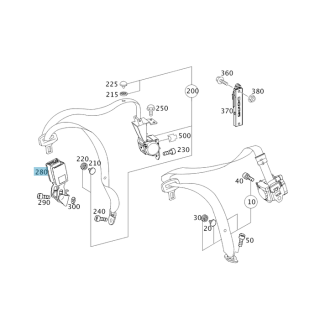 Original Mercedes E-Klasse W211 Gurtschloss rechts/mittig Fondsitze A2118604669
