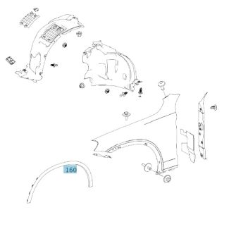 Original Mercedes-Benz Abdeckung Kotfl&uuml;gel GLC 253 A2538850622