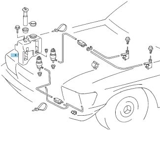 Original Mercedes-Benz Behälter Scheibenwaschanlage SL 107 A1078690620