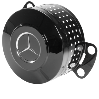 Original Mercedes-Benz Edelstahl-Hinterachskappe für Achse HL6/HL8 (Alufelge) schwarz B67520081