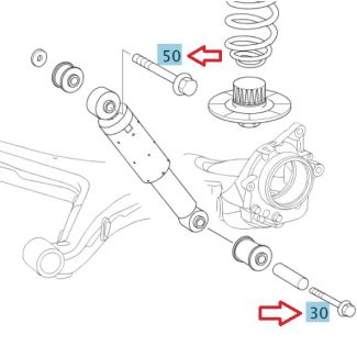 Original Mercedes-Benz Befestigungssatz Schrauben Stoßdämpfer hinten W639 N910105014019 A0139902801