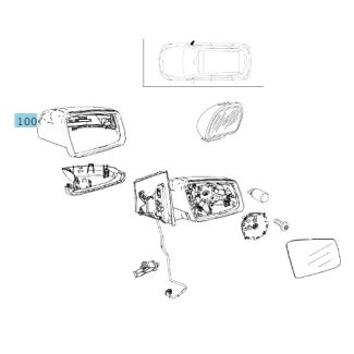 Original Mercedes-Benz Spiegelgehäuse rechts A24681102009191