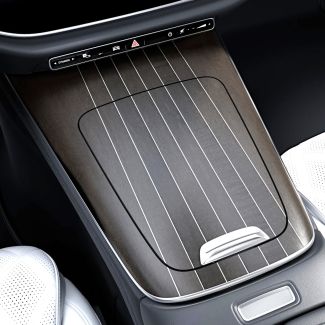 Original Mercedes-Benz Mittelkonsole Metall-Mischgewebe silber hell E-Klasse 214 