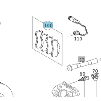 Original Mercedes-Benz Bremsklötze Bremsbeläge Vorderachse E-Klasse W211 