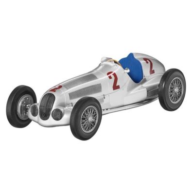 Original Mercedes-Benz Modellauto W125 H. Lang Sieger Großer Preis von Tripolini (1937) silberfarben 1:18 B66040648