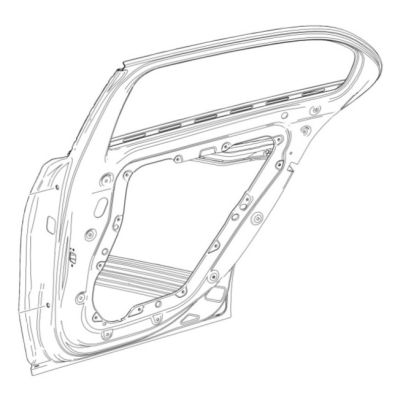 Original Mercedes-Benz Fondtür hinten rechts A-Klasse V177 Limousine A1777301600