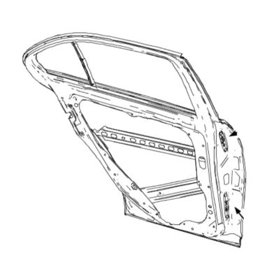 Original Mercedes-Benz Fondtür hinten links C-Klasse W204 Limousine A2047302100