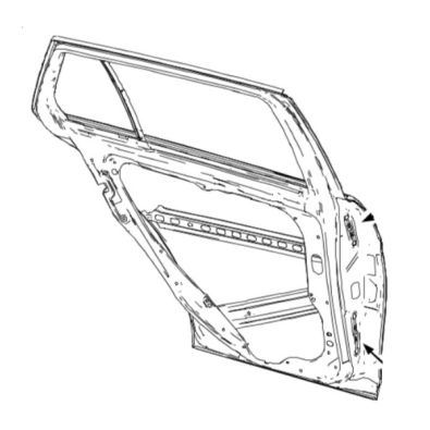 Original Mercedes-Benz Fondtür hinten links C-Klasse S204 T-Modell A2047302300