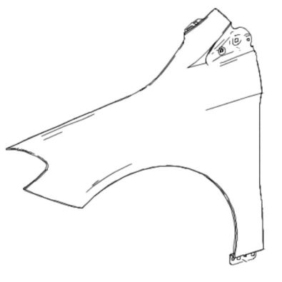 Original Mercedes-Benz Kotflügel vorne links B-Klasse W242 A2428800118