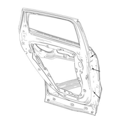 Original Mercedes-Benz Fondtür hinten links B-Klasse W247 A2477300700
