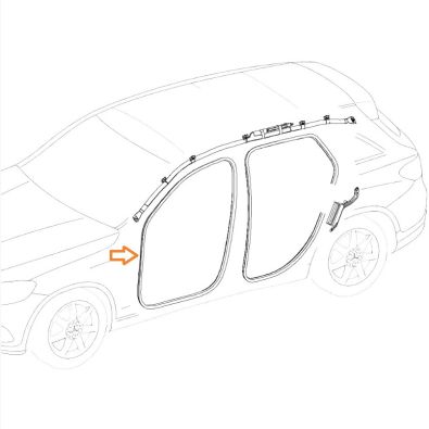 Original Mercedes-Benz Türdichtung Kantenschutz vorne links rechts GLC X253 A25369701519G44