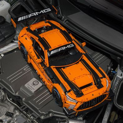 CaDa Master C64008W Mercedes-Benz AMG GT3 Klemmbaustein Modell orange C190 1:8 B66961716