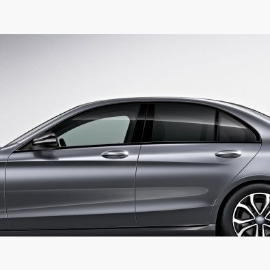 Original Mercedes-Benz Fensterschachtleisten Bordkantenzierstab und Fenstereinfassung Nightpaket C-Klasse 205 Limousine Set = 12 Stück Nachrüstset