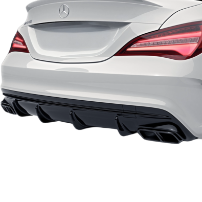 Original Mercedes-Benz Nachrüstsatz AMG Endrohrblenden schwarz im CLA 45 AMG Design 