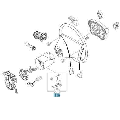 Original Mercedes-Benz Reparatursatz Schaltermodul Blenden und Schrauben A1695403345