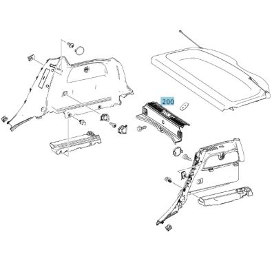 Original Mercedes-Benz Verkleidung Ladekante A-Klasse 176 A17669002419H68