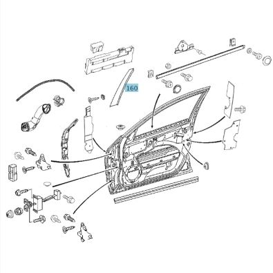 Original Mercedes-Benz Zierblende B-Säule GLK 204 A2046901387