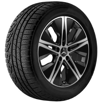 Original Mercedes-Benz Winterkomplettradsatz 225/45 R18 91H Bridgestone Blizzak LM001 MO A-Klasse 117 B-Klasse 247 CLA 118 Q440141911640G2 Q440141911650G2 