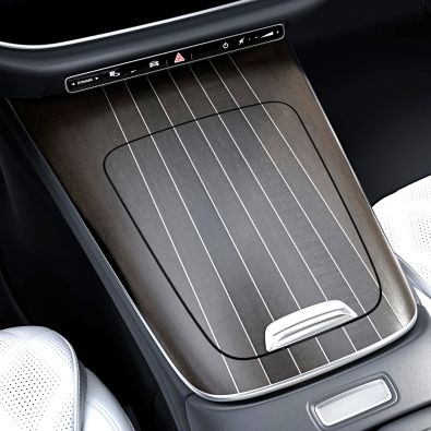 Original Mercedes-Benz Mittelkonsole Metall-Mischgewebe silber hell E-Klasse 214 