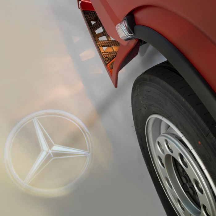 4 Stk. Autotür Licht Logo für Mercedes Benz A B C Austria
