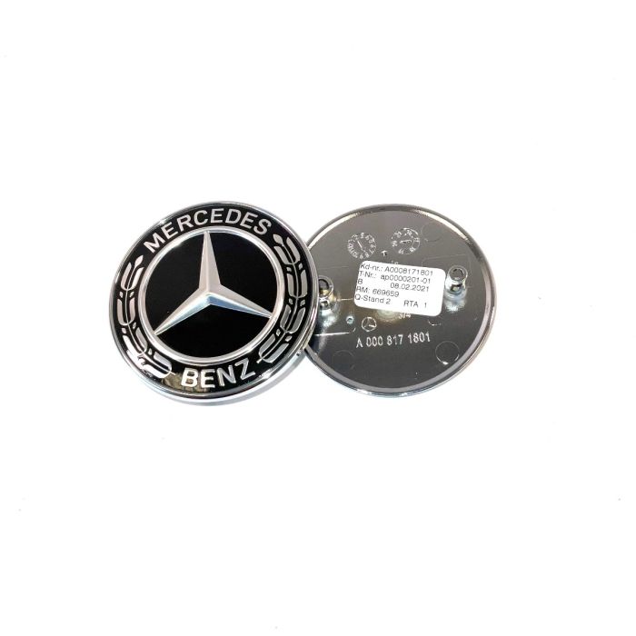 Original Mercedes-Benz Emblem A0008171801 Motorhaube schwarz A-Klasse –  oel-billiger