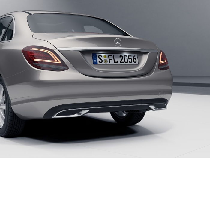 Für Mercedes C-Klasse 2014-2020 Seitendekor Leiste Edelstahl Chrom Zub