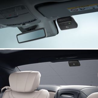 Original Mercedes-Benz Dashcam im Fahrzeug vorne und hinten