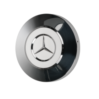 Original Mercedes-Benz Edelstahl-Hinterachskappe für Achse HL7 (Alu- oder Stahlfelge) poliert B67520601