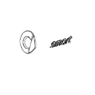 Original smart Emblem-Set Aufkleber Logo/Schriftzug schwarz fortwo A4518170616/A4518170115