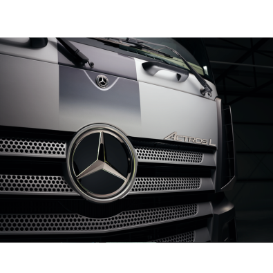 Original Mercedes-Benz Anbauteilesatz beleuchteter Stern mit Edelstahlzierteilen und Schriftzug Actros L