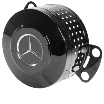 Original Mercedes-Benz Edelstahl-Hinterachskappe für Achse HL6/HL8 (Alufelge) schwarz B67520626